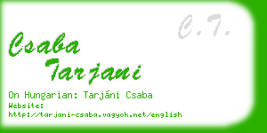 csaba tarjani business card