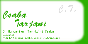 csaba tarjani business card